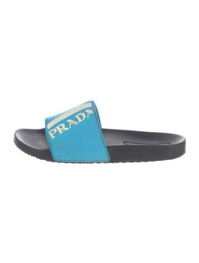 Pre-owned Prada Rubber Printed Slides