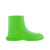 Prada Bicolor Rubber Rain Boots In Green