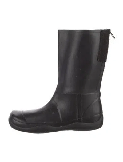 Pre-owned Prada Rubber Rain Boots In Black