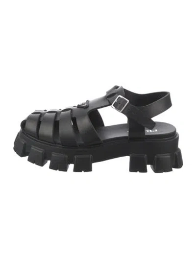 Pre-owned Prada Rubber Sandals In Black