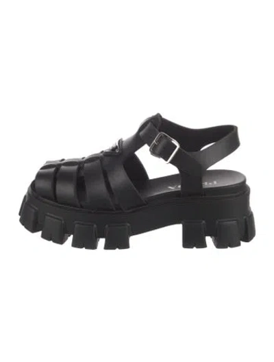 Pre-owned Prada Rubber Sandals In Black