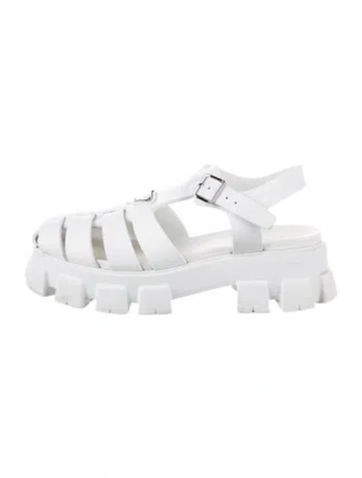 Pre-owned Prada Rubber Sandals In White