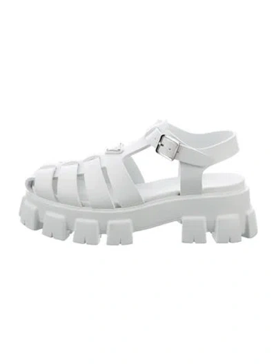 Pre-owned Prada Rubber Sandals In White