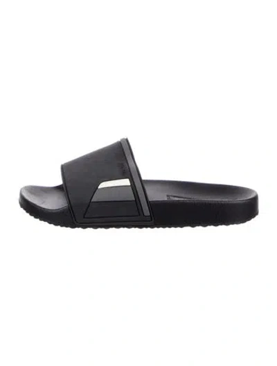 Pre-owned Prada Rubber Slides In Black