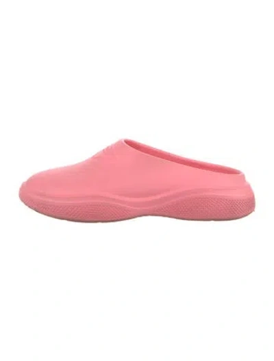 Pre-owned Prada Rubber Slides In Pink