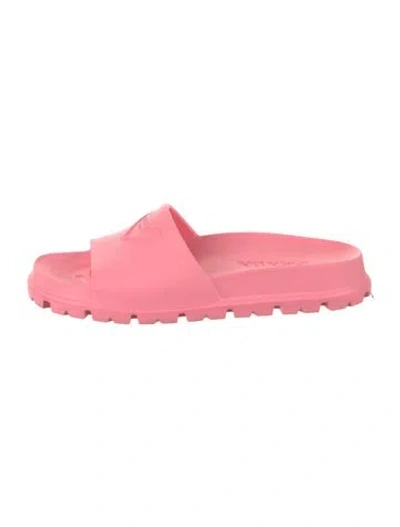 Pre-owned Prada Rubber Slides In Pink