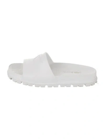 Pre-owned Prada Rubber Slides In White