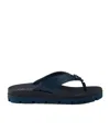 Prada Rubber Thong Sandals In Blue