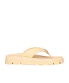 Prada Women's Rubber Thong Sandals In Nude