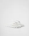 Prada Triangle-logo Flip Flops In White