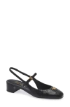 Prada Ruched Mary Jane Slingback Pump In Black