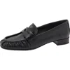 Prada Ruched Toe Penny Loafer In Black