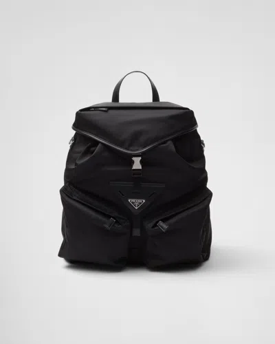 Prada Rucksack Aus Re-nylon Und Leder