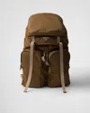 Prada Rucksack Aus Re-nylon Und Leder In Cork Beige