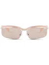 Prada Oval-frame Plastic Sunglasses In Gold