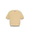 Prada Rundhalspullover Aus Kaschmir In Yellow