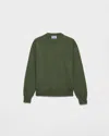 Prada Re-cashmere Pullover Mit Triangel-logo In Green