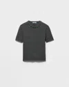 Prada Short Sleeve Knitwear Embellished Neckline In Gray