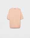 Prada Wool And Cashmere Crew-neck Sweater In Pink
