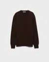 Prada Wool And Cashmere Crew-neck Sweater Clothing In Brown