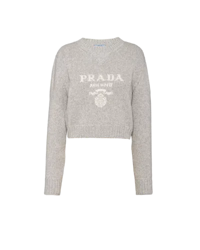 PRADA RUNDHALSPULLOVER AUS WOLLE UND KASCHMIR