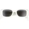 Prada Runway 49mm Rectangular Sunglasses In Talc/dark Grey