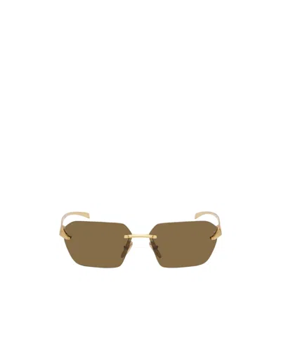 Prada Gold Runway Sunglasses In Green