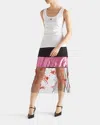 Prada Ribbed Knit Jersey Tank Top In Bianco