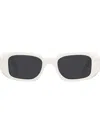 Prada Symbole Rectangle-frame Sunglasses In Grey