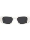 Prada Symbole Rectangle-frame Sunglasses In Grey