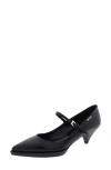 Prada Logo Brushed Leather Mary Jane Pumps In Nero