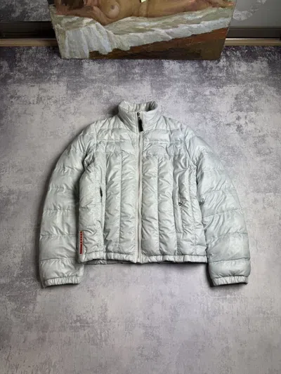 Pre-owned Prada Runway Sport Moto Bomber Puffer Miumiu Dior Jacket In Blue