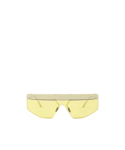 Prada Pr B55s 1bc20o Argento Sunglasses In Yellow
