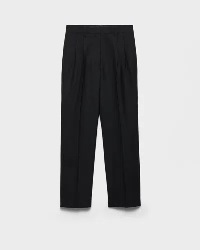 Prada Rush Stitch Pants In Black