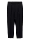 Prada Rush-stitch Wool Trousers In Blue