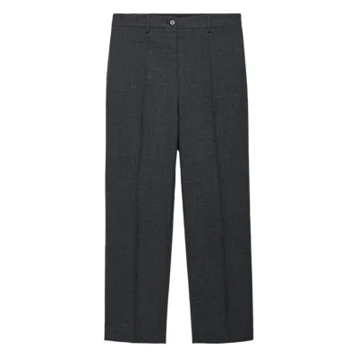 Prada Rush-stitch Trousers In Gray