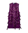 Prada Sablé Dress With Bows In Purple