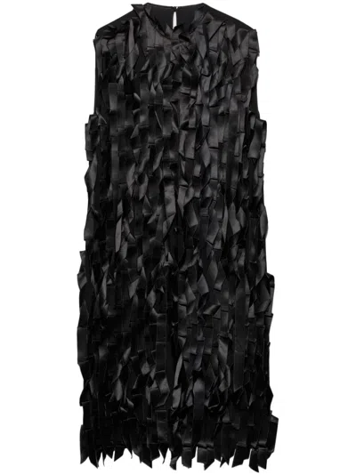 Prada Sablé Dress With Bows In Black