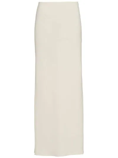 Prada Ankle-length Pencil Skirt In White