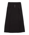 Prada Sable Flared Midi Skirt In Black
