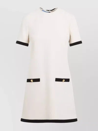 PRADA SABLE MINI DRESS A-LINE DESIGN