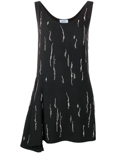 PRADA PRADA SABLÈ SATIN DRESS