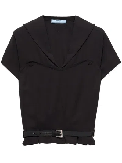 Prada Sablé Top In Black
