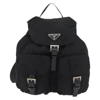Pre-owned Prada Sac À Dos Re-nylon Nylon Black Nylon Backpack Bag ()