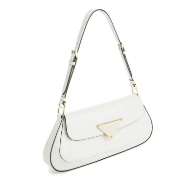 Prada Shoulder Bag With Flap In Bianco