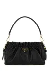 Prada Leather Shoulder Bag In Black
