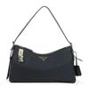Prada Recycled Polyamide Shoulder Bag In Black