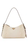 Prada White Logo Shoulder Bag In White