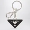 Prada Saffiano And Metal Key Ring In Multi