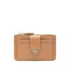Prada Saffiano And Smooth Leather Card Holder In Pattern